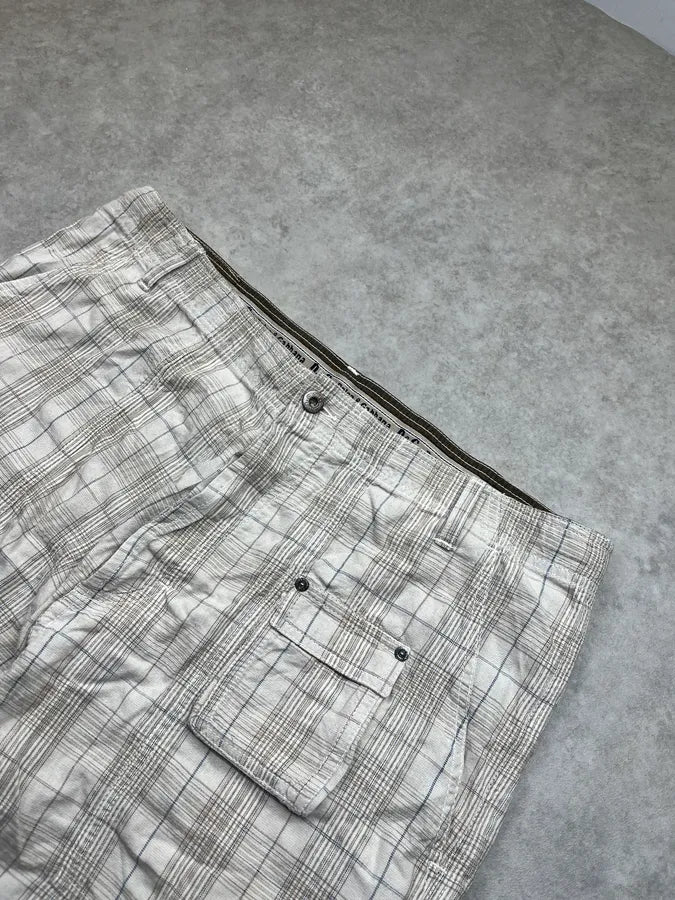 SS2006 Dolce & Gabbana Checkered Beige Cargo Shorts GgwRtlU 4