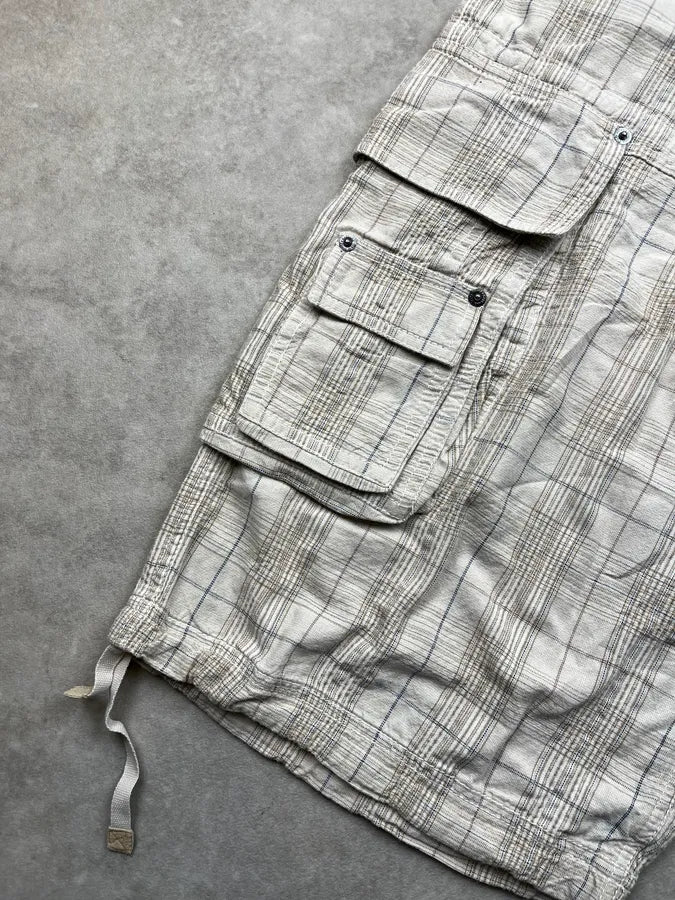 SS2006 Dolce & Gabbana Checkered Beige Cargo Shorts GgwRtlU 6