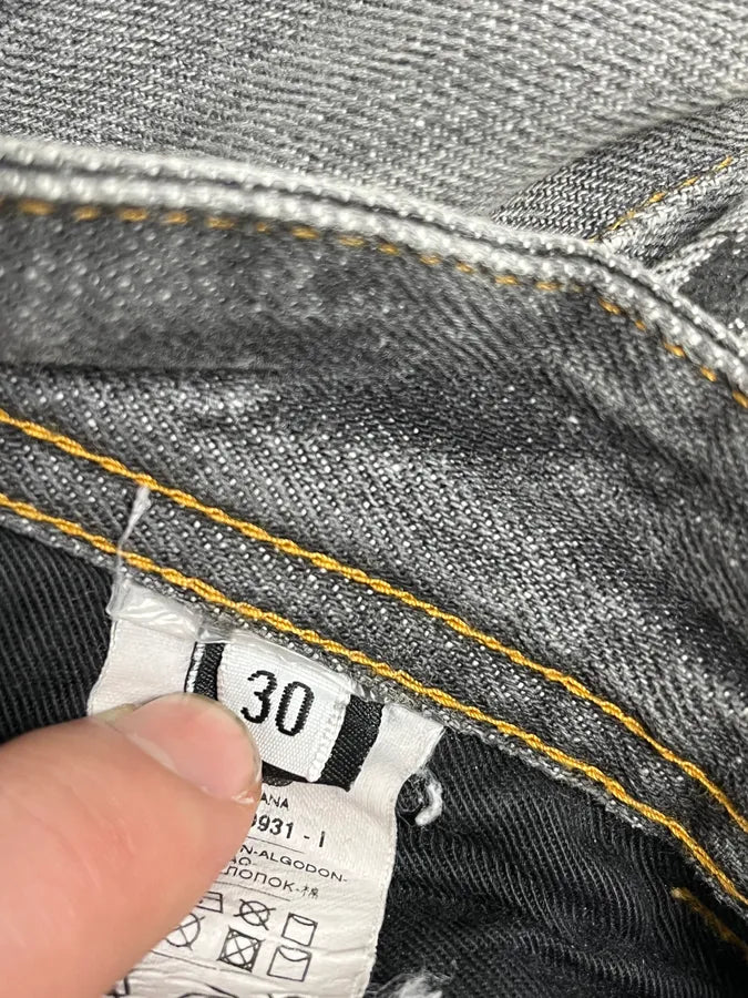 SS2006 Dolce & Gabbana Dirty Effect Slim Grey Denim Jeans WMbUcxL 10