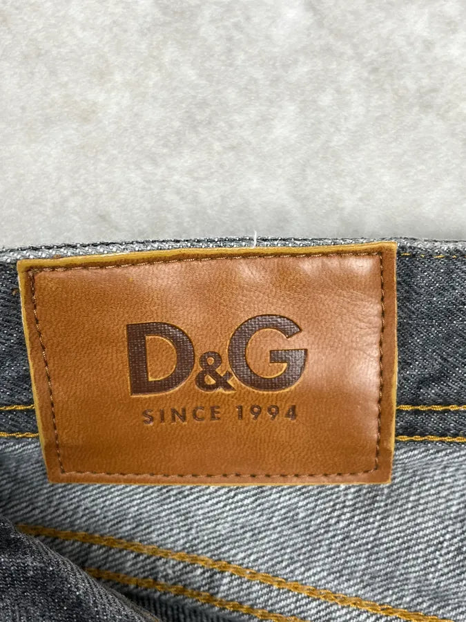 SS2006 Dolce & Gabbana Dirty Effect Slim Grey Denim Jeans WMbUcxL 11