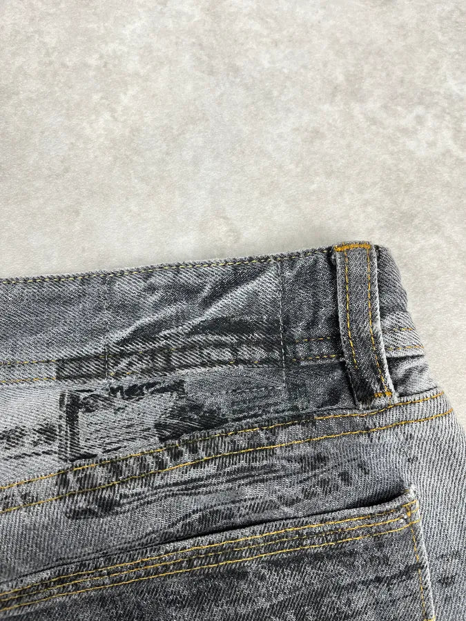 SS2006 Dolce & Gabbana Dirty Effect Slim Grey Denim Jeans WMbUcxL 8