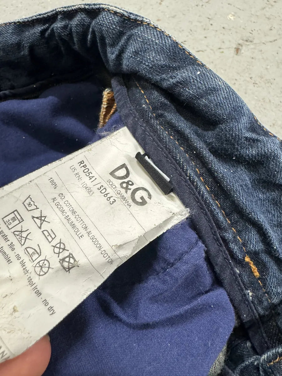 SS2006 Dolce & Gabbana Faded Brut Hybrid Denim Shorts KaYePpG 8