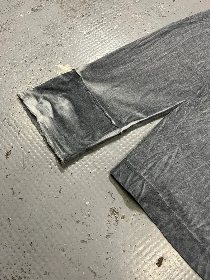 SS2006 Dolce & Gabbana Faded Distressed Grey Henley Longsleeve NTXohQy 5