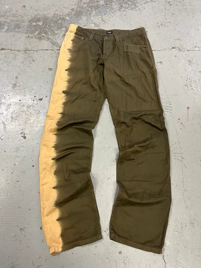SS2006 Dolce & Gabbana Gradient Green & Yellow Pants hEORCaw 0