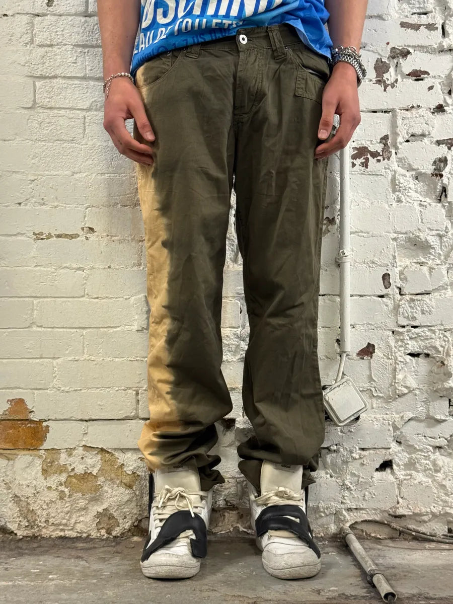 SS2006 Dolce & Gabbana Gradient Green & Yellow Pants hEORCaw 1