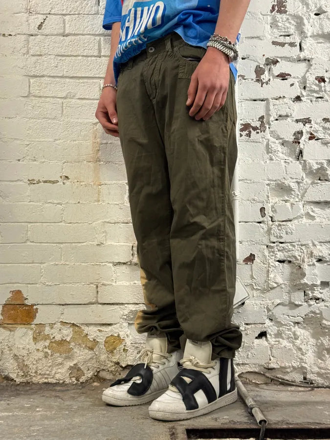 SS2006 Dolce & Gabbana Gradient Green & Yellow Pants hEORCaw 2