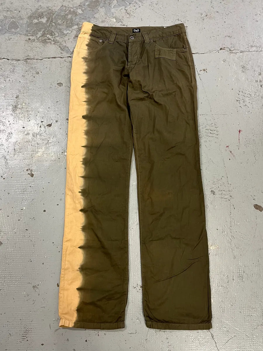 SS2006 Dolce & Gabbana Gradient Green & Yellow Pants hEORCaw 4