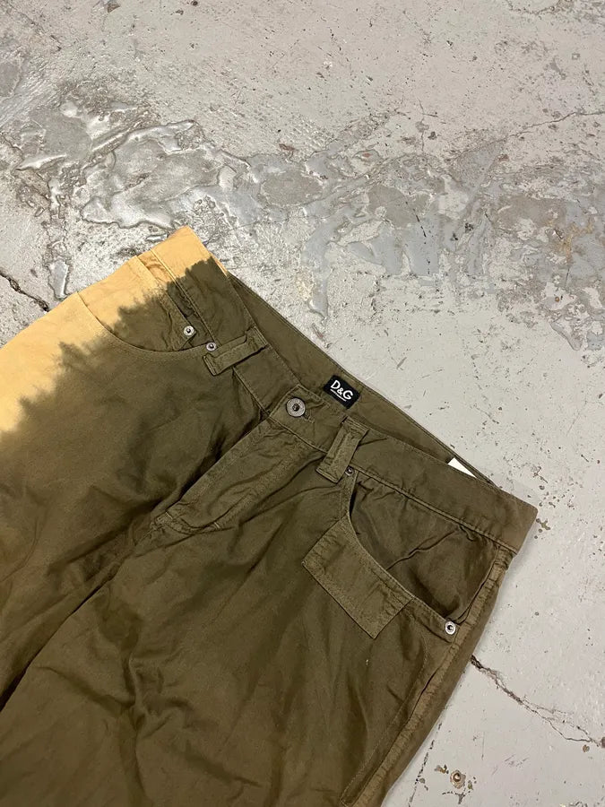 SS2006 Dolce & Gabbana Gradient Green & Yellow Pants hEORCaw 5