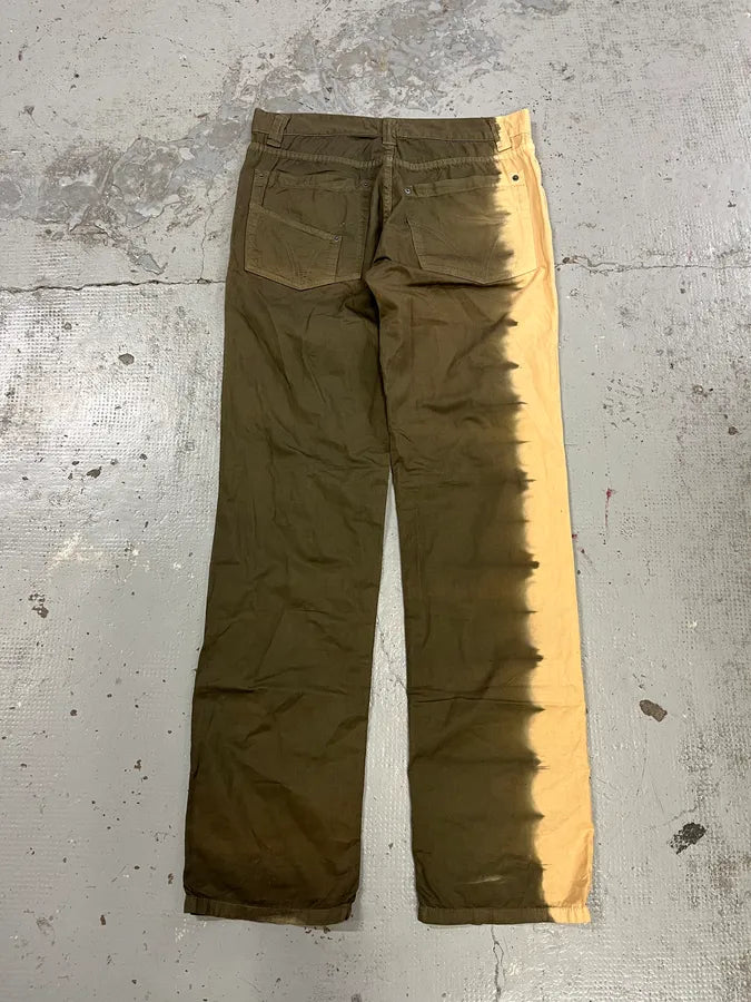 SS2006 Dolce & Gabbana Gradient Green & Yellow Pants hEORCaw 7