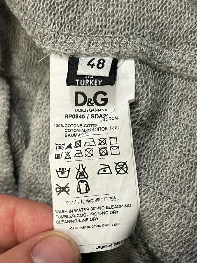 SS2006 Dolce & Gabbana Grey & Blue Hybrid Distressed Denim Shorts BGXXMQr 8