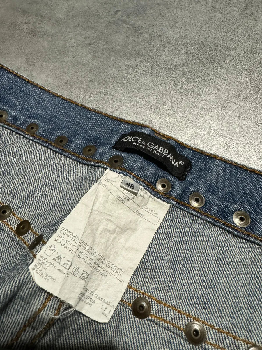 SS2006 Dolce & Gabbana Hawaii Embroidered Denim Jeans (M/L) KvhXSSy 4