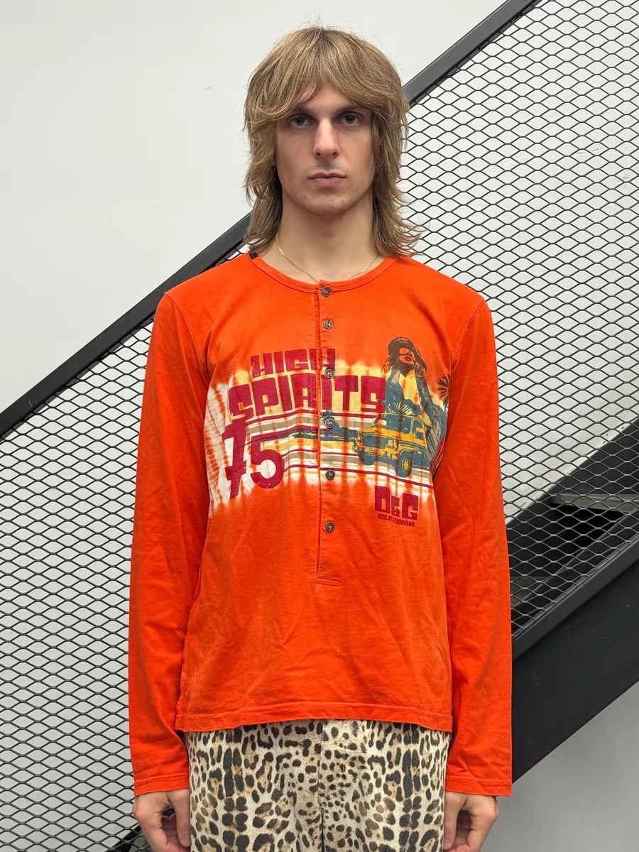 SS2006 Dolce & Gabbana High Spirits Orange Longsleeves MYVyXSg 0