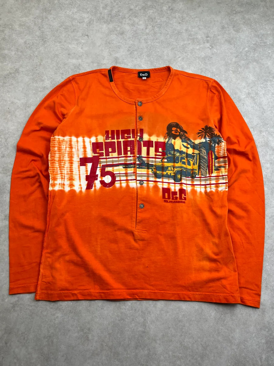 SS2006 Dolce & Gabbana High Spirits Orange Longsleeves MYVyXSg 2