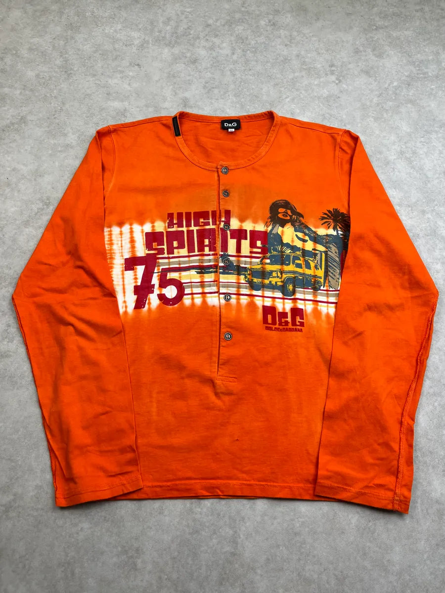 SS2006 Dolce & Gabbana High Spirits Orange Longsleeves MYVyXSg 3
