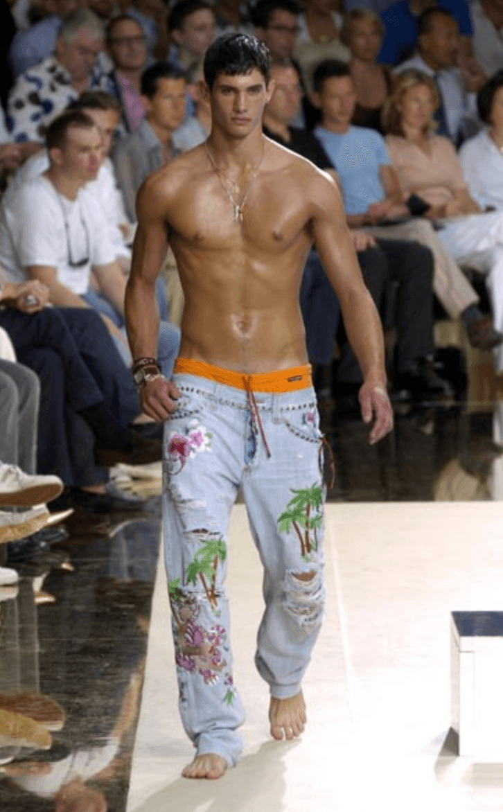 SS2006 Dolce & Gabbana Honolulu Distressed Denim Jeans avSNCUL 1
