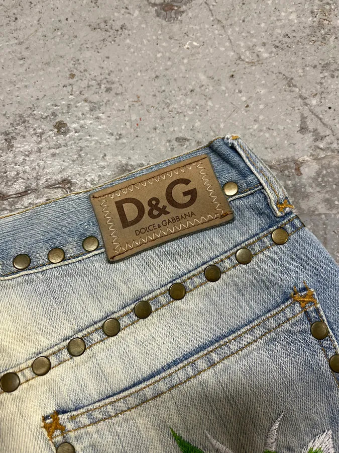 SS2006 Dolce & Gabbana Honolulu Distressed Denim Jeans avSNCUL 10