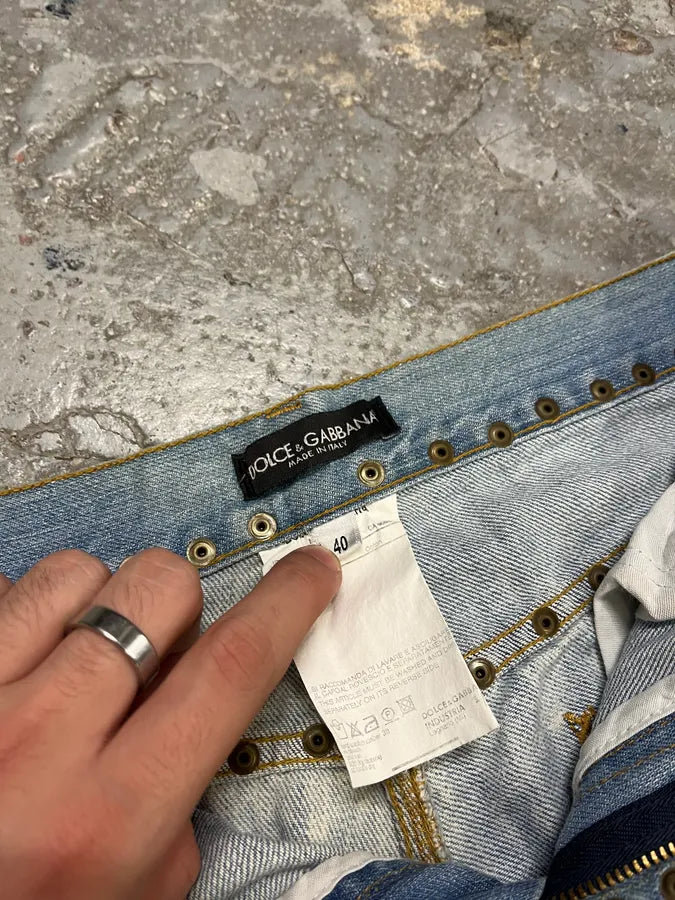 SS2006 Dolce & Gabbana Honolulu Distressed Denim Jeans avSNCUL 12