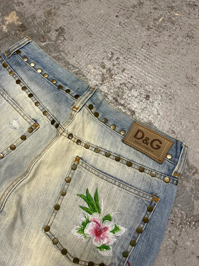 SS2006 Dolce & Gabbana Honolulu Distressed Denim Jeans avSNCUL 9