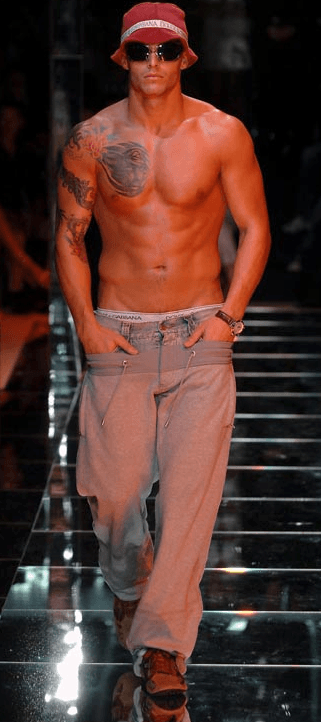 SS2006 Dolce & Gabbana Hybrid Denim Grey Jogger Pants vhbICDU 2