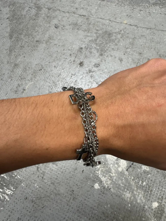 SS2006 Dolce & Gabbana Keys & Crosses Stainless Steel Bracelet (OS) NgcFlCV 6