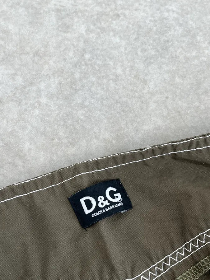 SS2006 Dolce & Gabbana Khaki Hybrid Cargo Denim Shorts EdEadTi 10