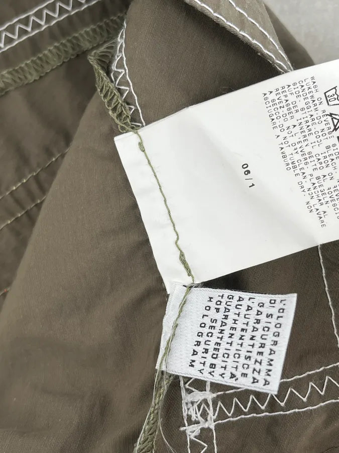 SS2006 Dolce & Gabbana Khaki Hybrid Cargo Denim Shorts EdEadTi 12