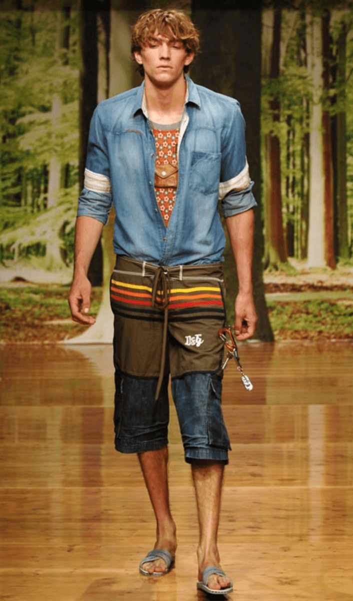 SS2006 Dolce & Gabbana Khaki Nylon Cargo Denim Short RuLOrhM 1