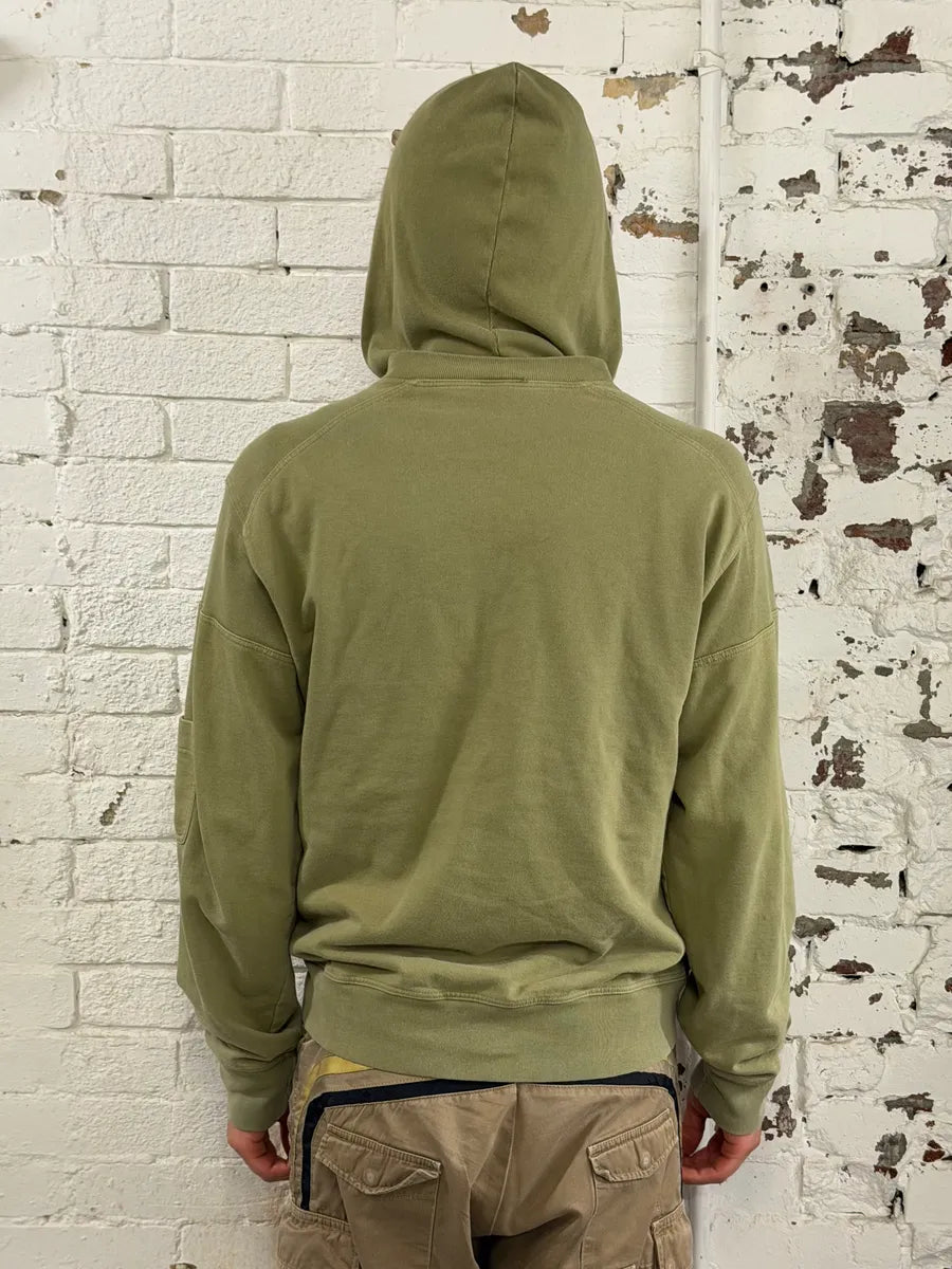 SS2006 Dolce & Gabbana Logo Khaki Zip-Up Hoodie sgeUhhL 1