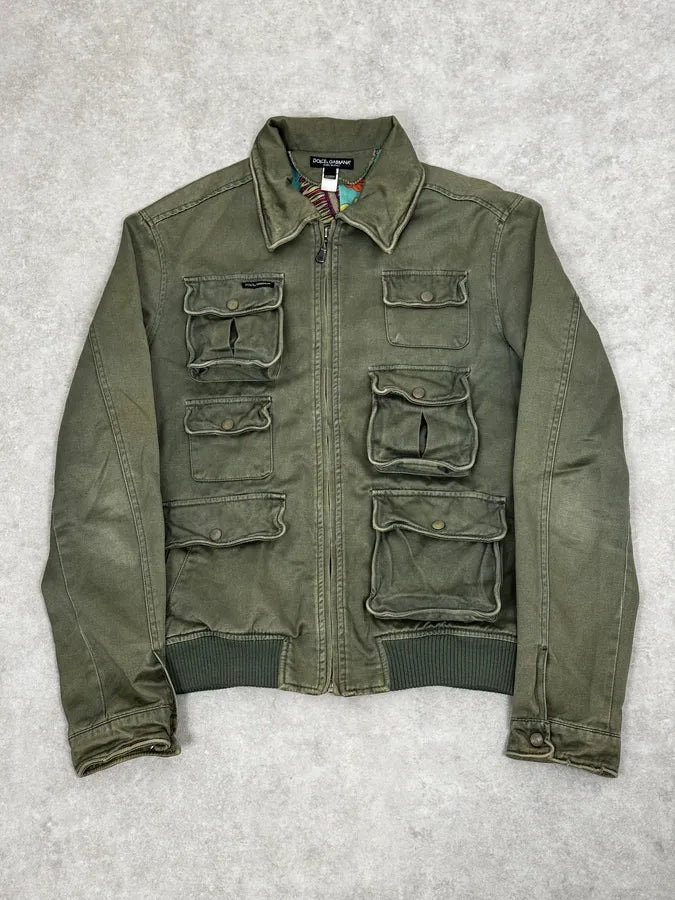 AW2006 Dolce & Gabbana Military Green Cargo Jacket nyzmqHk 0