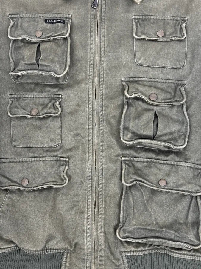 AW2006 Dolce & Gabbana Military Green Cargo Jacket nyzmqHk 8