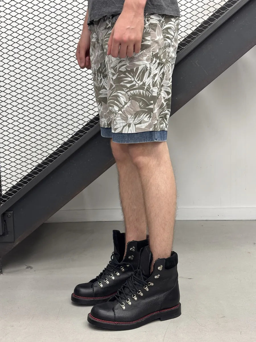 SS2006 Dolce & Gabbana Navy Denim Tropical Shorts nWWlFvX 2