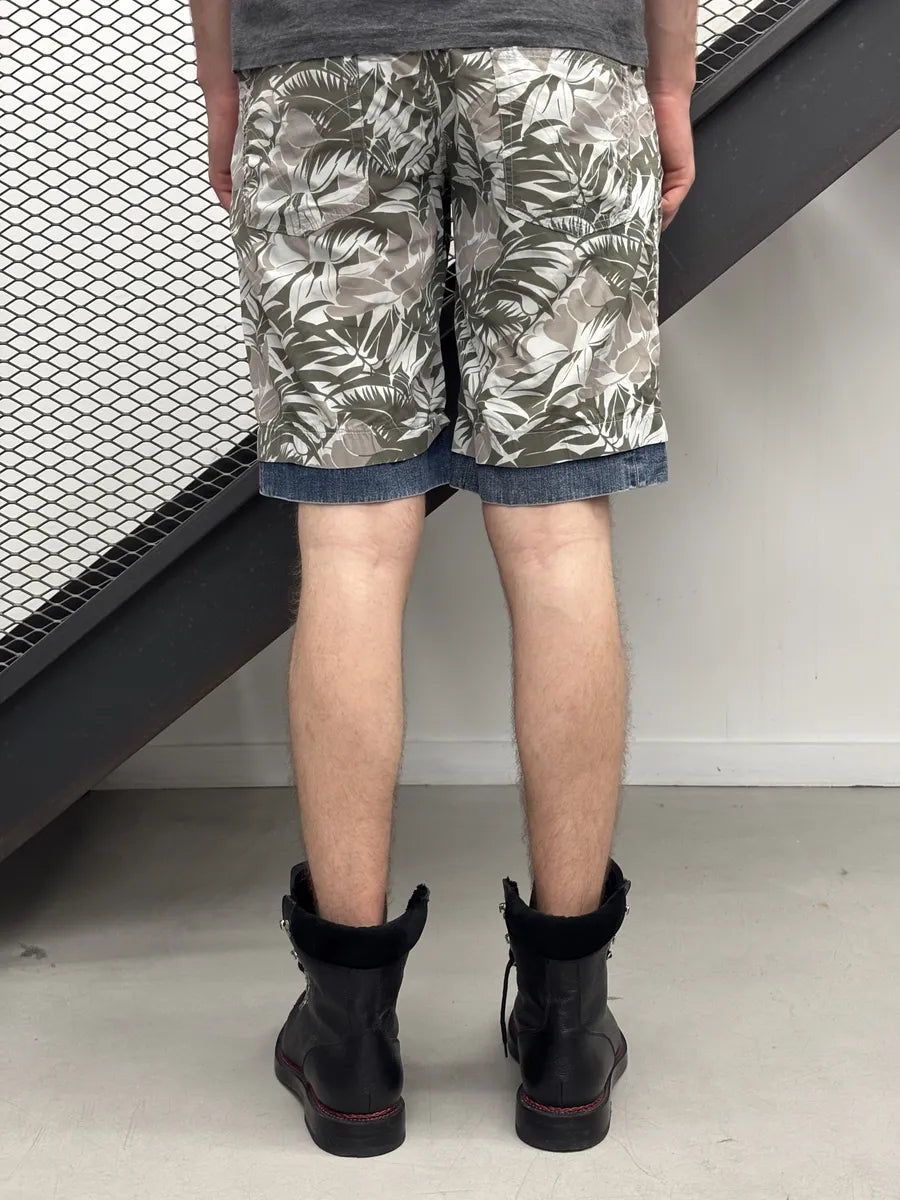 SS2006 Dolce & Gabbana Navy Denim Tropical Shorts nWWlFvX 3