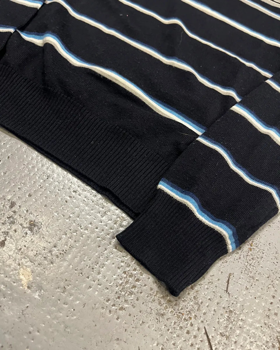 SS2006 Dolce & Gabbana Navy Striped Polo Sweater hXXkeiE 5