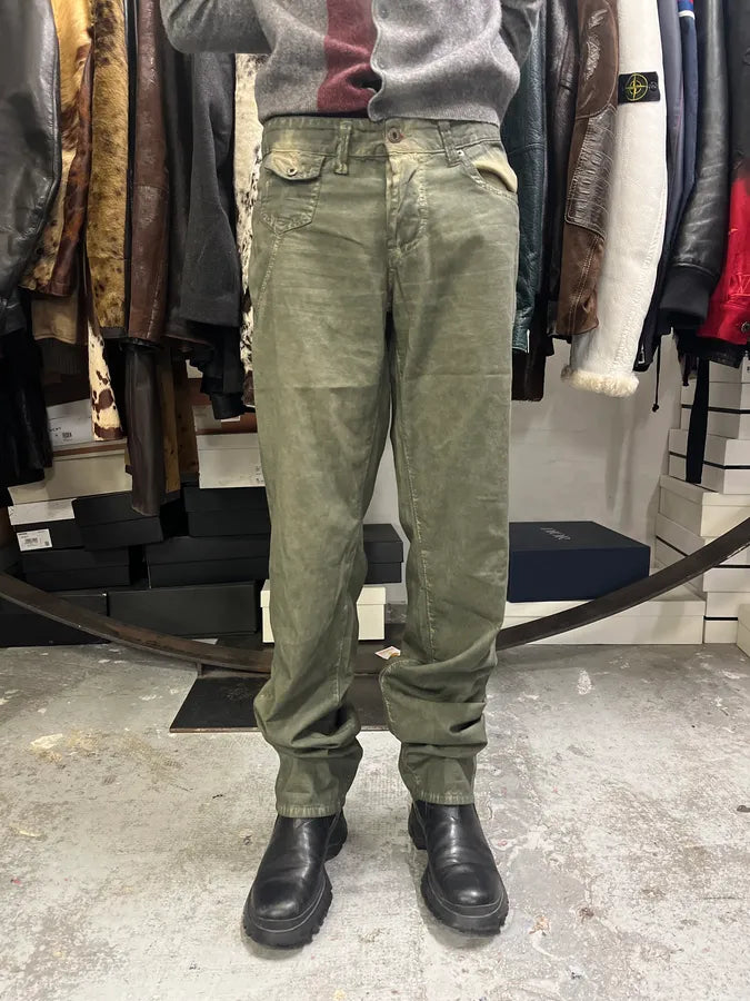 SS2006 Dolce & Gabbana Olive Green Pants euwtutw 1