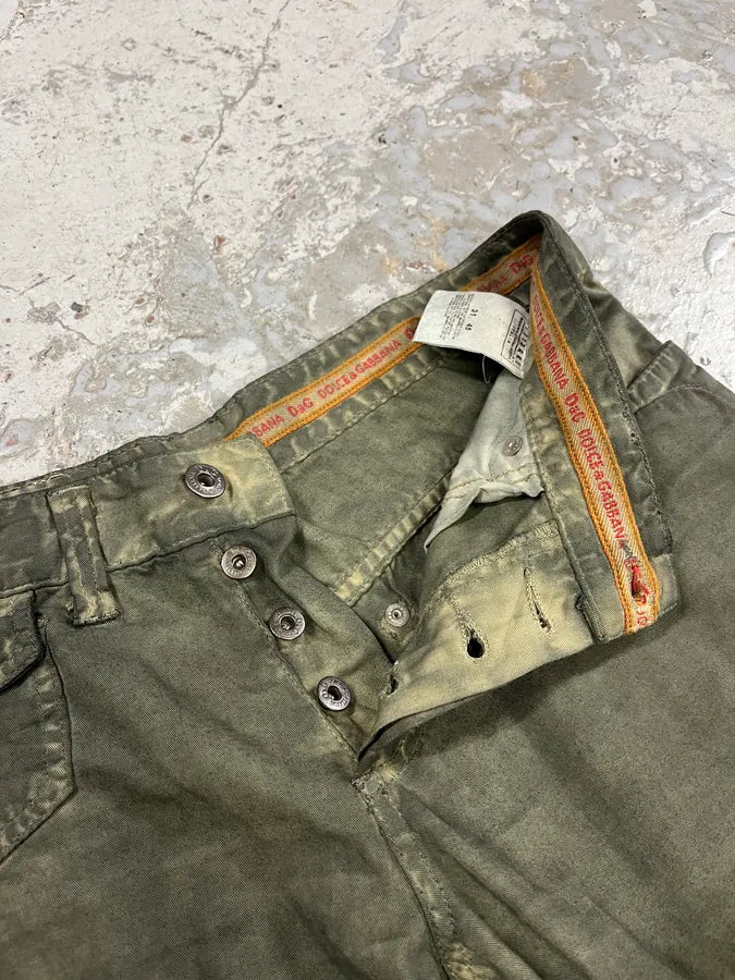 SS2006 Dolce & Gabbana Olive Green Pants euwtutw 10