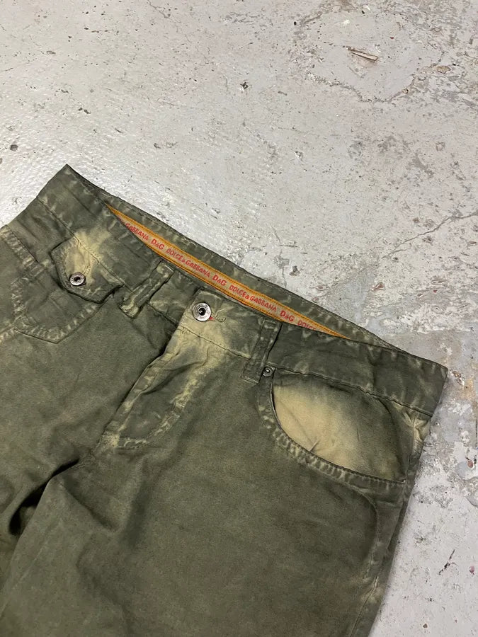 SS2006 Dolce & Gabbana Olive Green Pants euwtutw 5