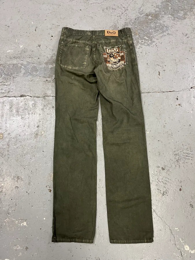 SS2006 Dolce & Gabbana Olive Green Pants euwtutw 7