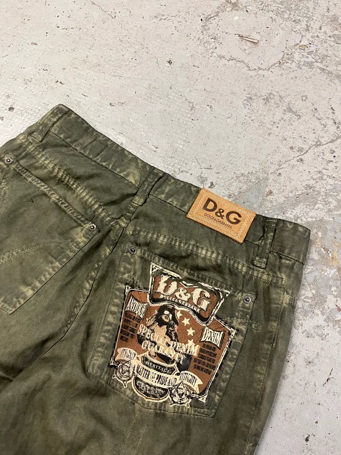 SS2006 Dolce & Gabbana Olive Green Pants euwtutw 8