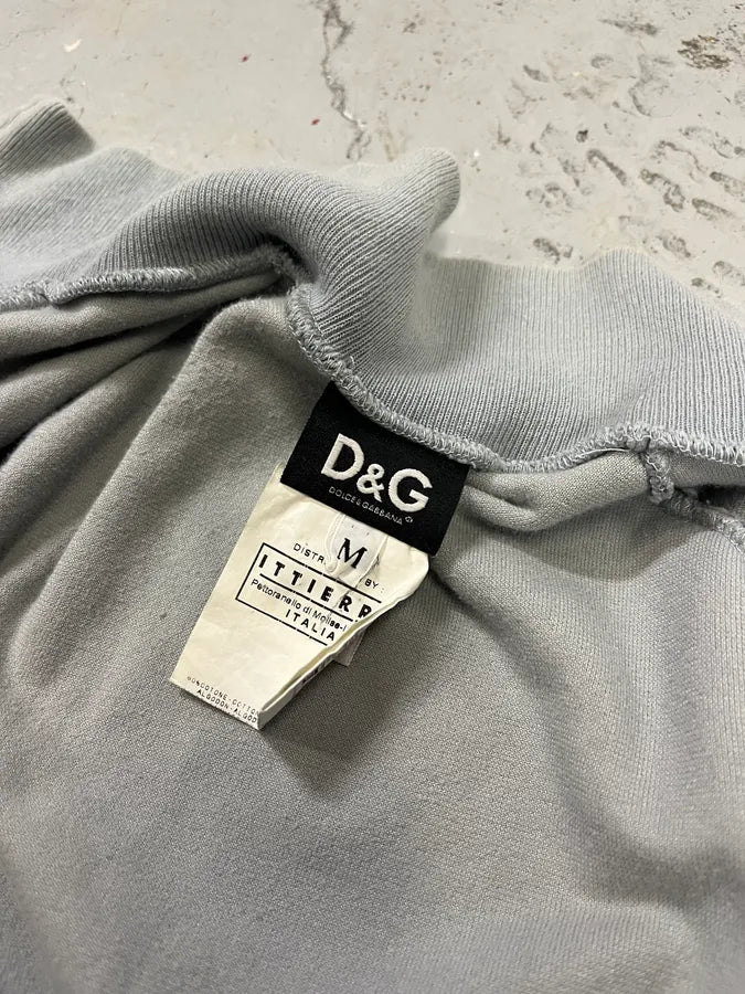 SS2006 Dolce & Gabbana Pink Stripe Velvet Grey Tracksuit Jacket xDRfVbL 8