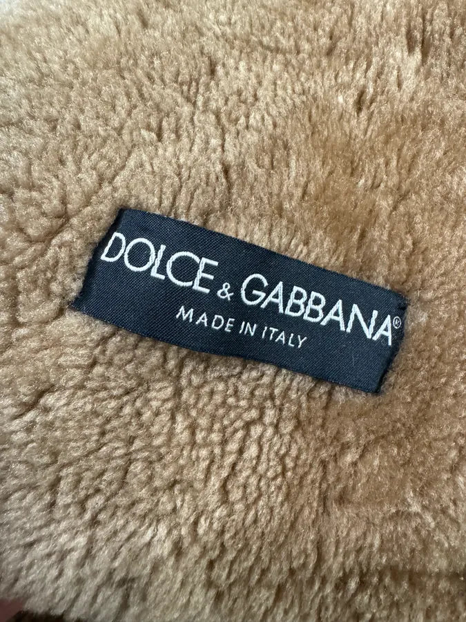 SS2006 Dolce & Gabbana Punk Holes Beige Long Shealing Jacket (XS) 9