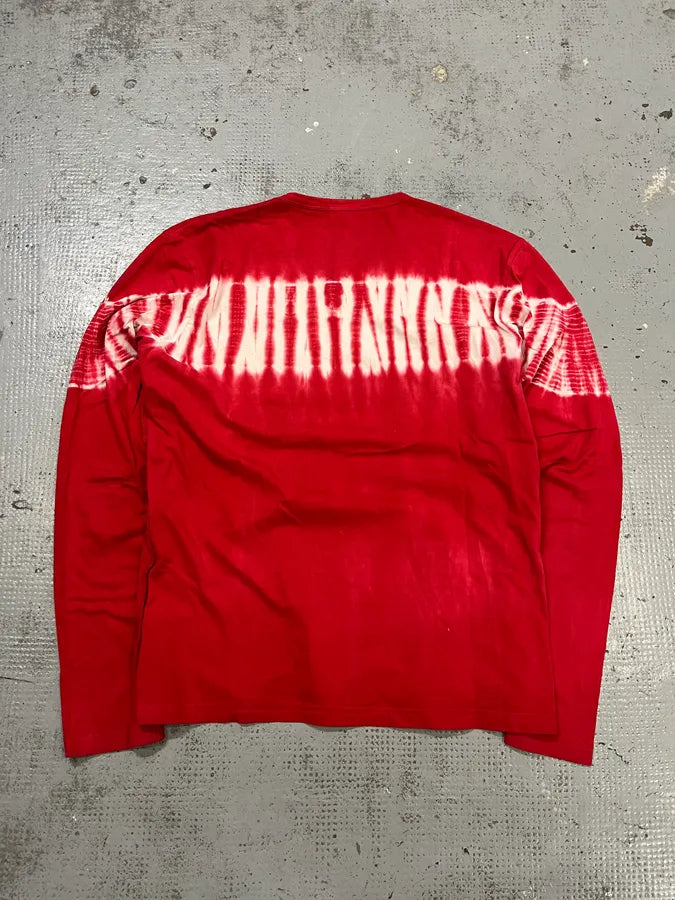 SS2006 Dolce & Gabbana Red Beach Tie-Dye Longsleeve T-Shirt KsFIJye 6