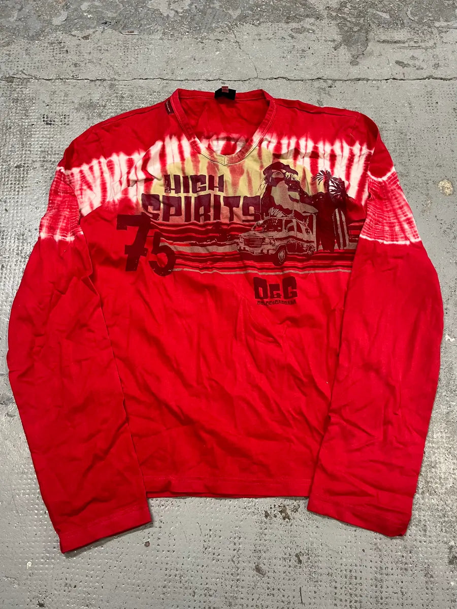 SS2006 Dolce & Gabbana Red Contemporary Longsleeves JAdCtQM 0