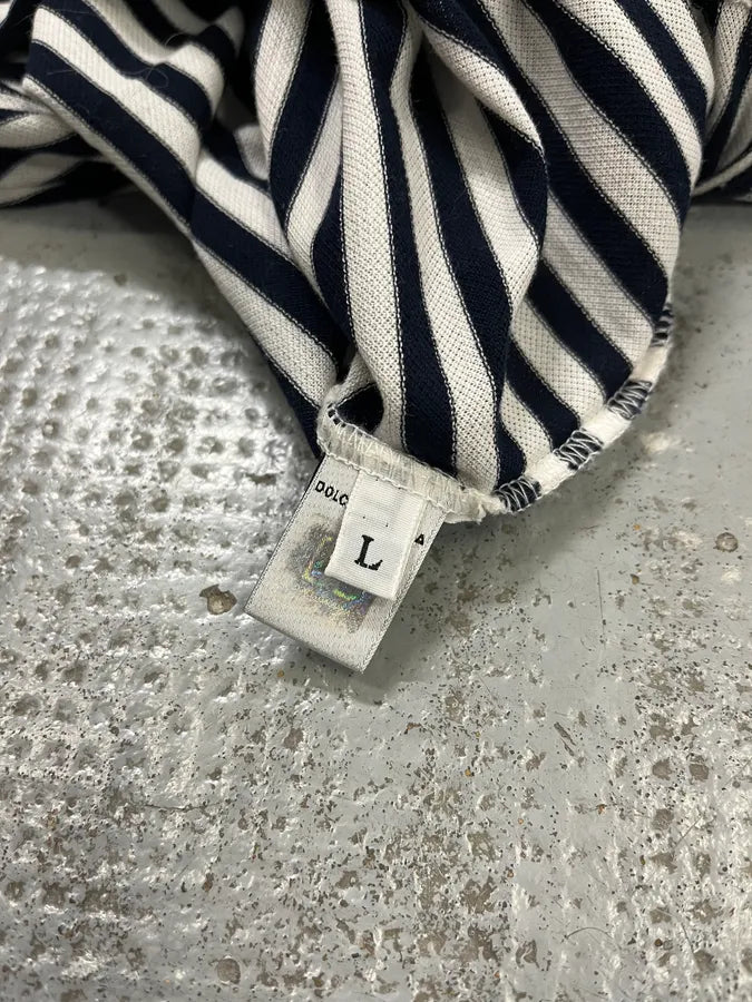SS2006 Dolce & Gabbana Sailor Navy & White Stripes Polo QNzvVyA 7