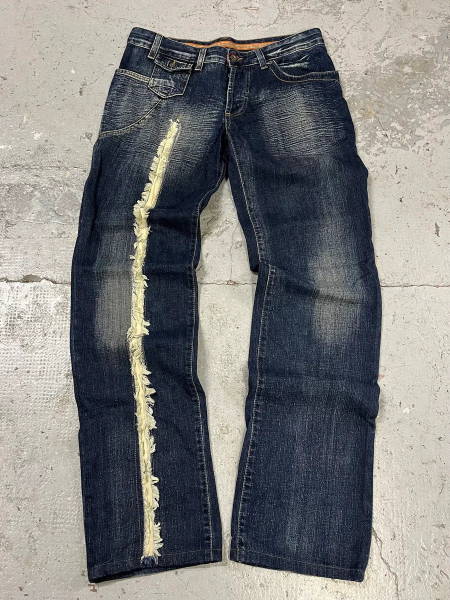 SS2006 Dolce & Gabbana Slash Contemporary Navy Denim Jeans (M) LbzMFta 0