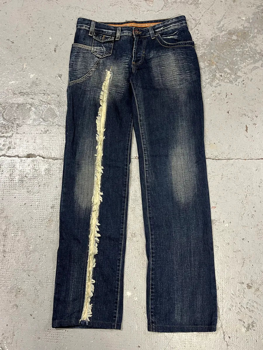 SS2006 Dolce & Gabbana Slash Contemporary Navy Denim Jeans (M) LbzMFta 4