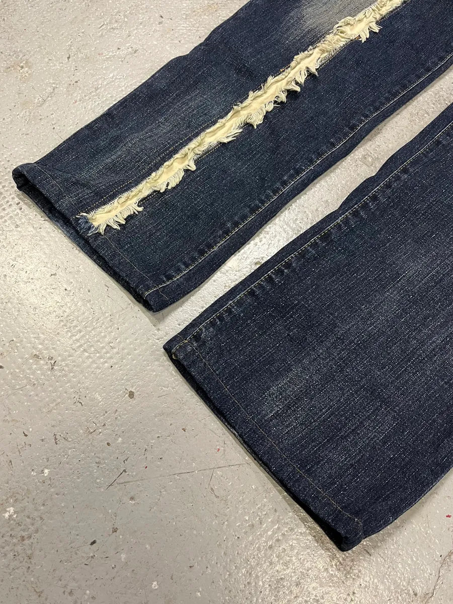 SS2006 Dolce & Gabbana Slash Contemporary Navy Denim Jeans (M) LbzMFta 5