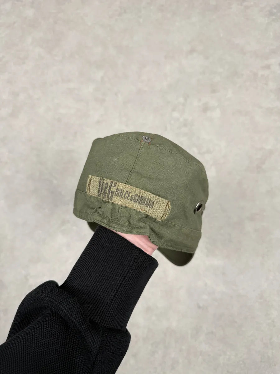SS2006 Dolce & Gabbana Utility Green Military Cap NqzanqM 3