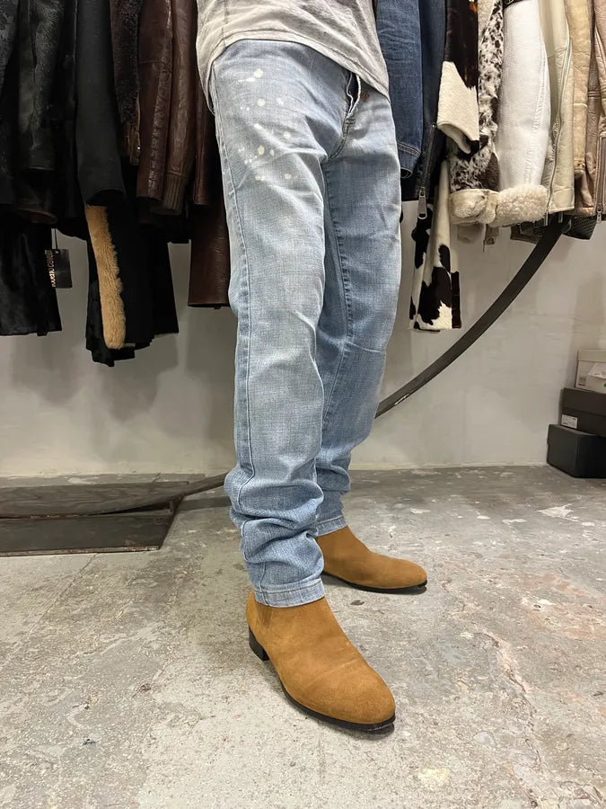 SS2006 Dolce Gabbana Blue Distressed Denim Jeans MdDKtjs 2