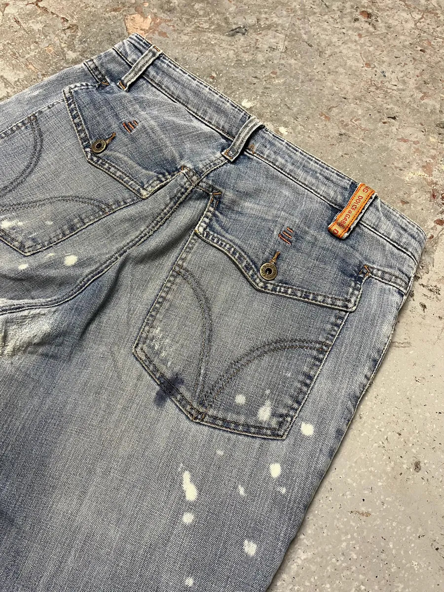 SS2006 Dolce Gabbana Blue Distressed Denim Jeans MdDKtjs 8