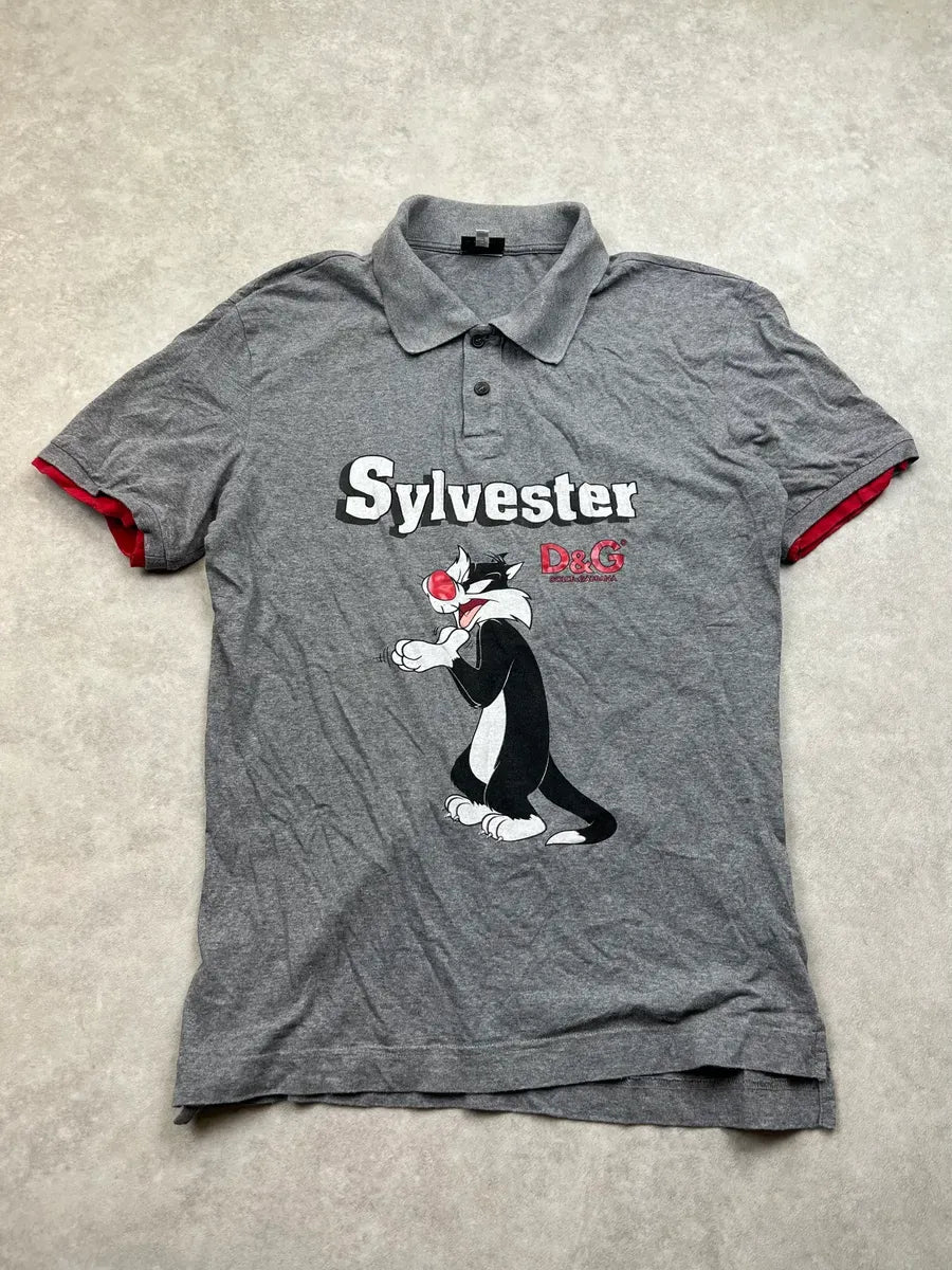 SS2006 Dolce & Gabbana Looney Tunes Grey Polo CuzfOzB 0